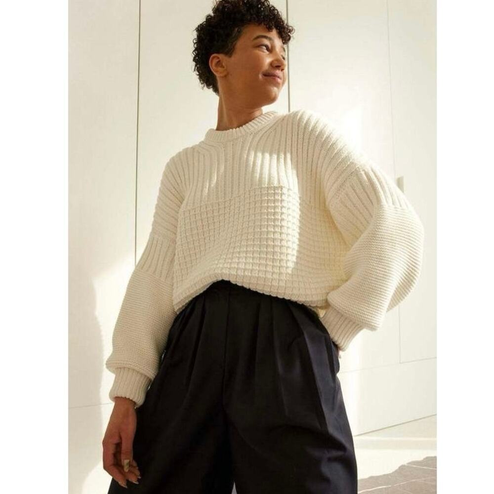 The Knotty Ones Delcia Minimalist Cotton Oversized Handknitted Sweater One Size
